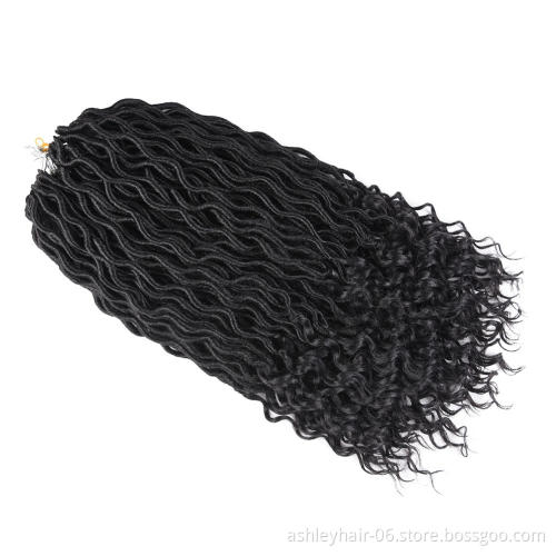 18 Inch High Quality Curly End Goddess Synthetic Hair Crochet Faux Locs